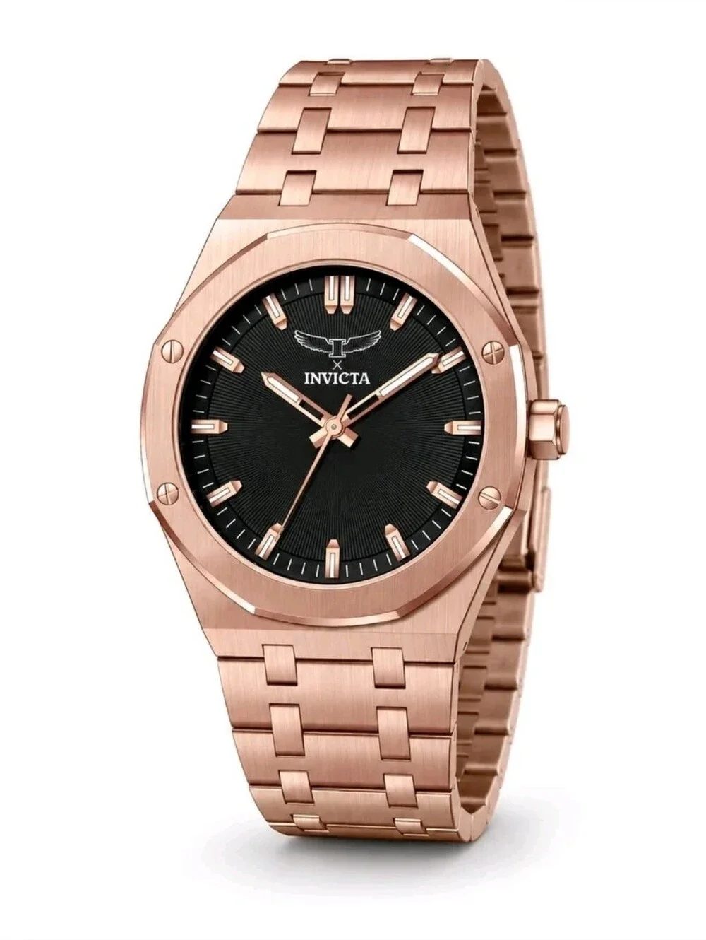 NEW Invicta Specialty Men's Watch - 42mm, Rose Gold Bracelet Black Dial 69967